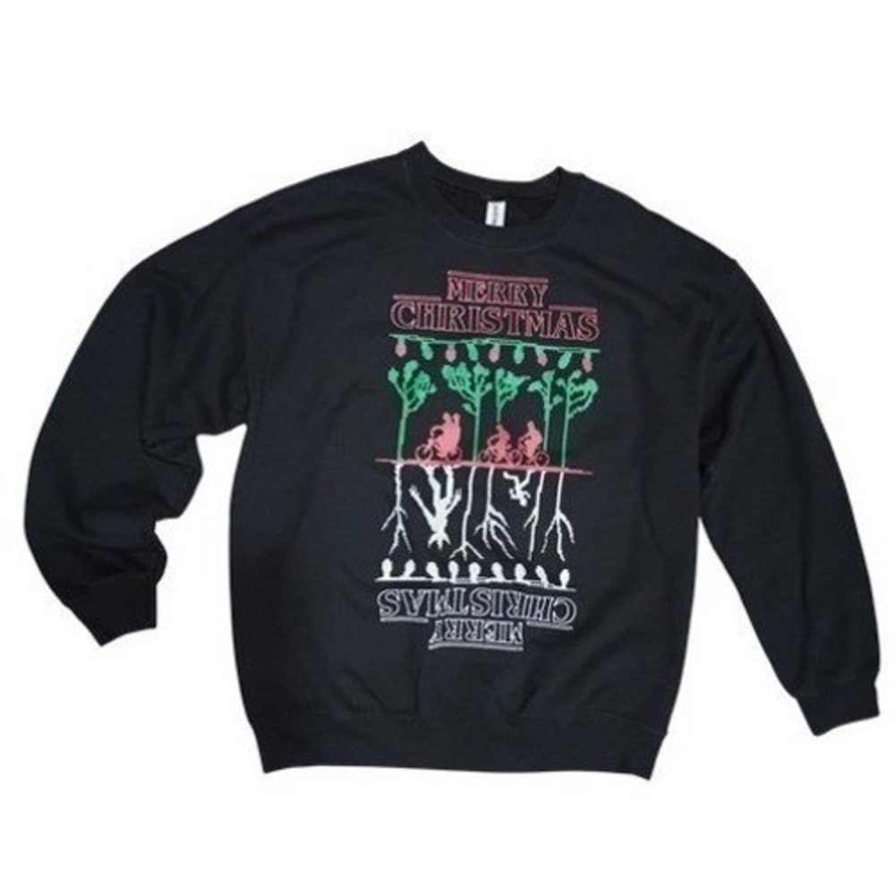 Netflix Stranger Things The Upside Down Ugly Christmas Sweater Mens Large